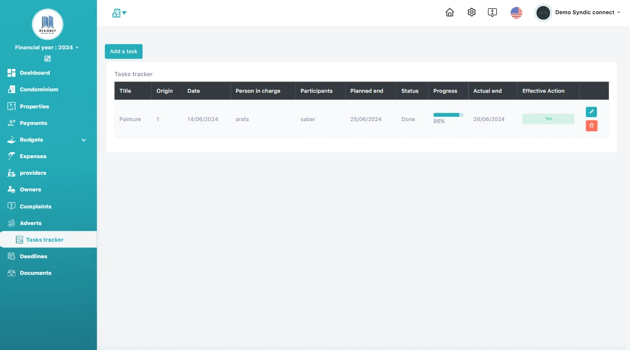 demo of syndicconnect management in morocco